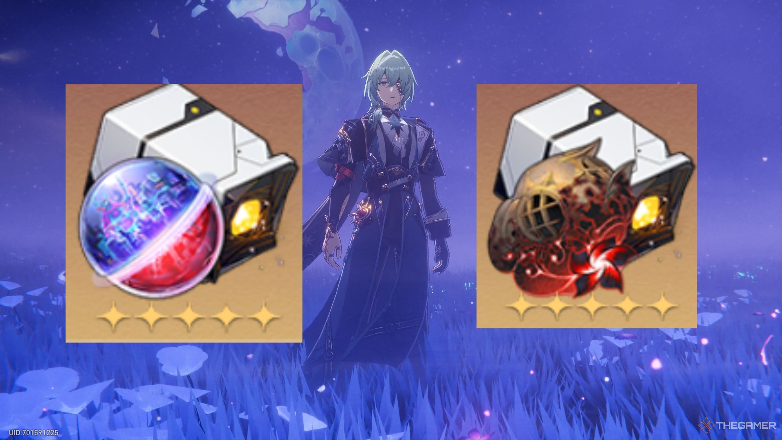 Honkai Star Rail Anaxa standing in Death Titan area.