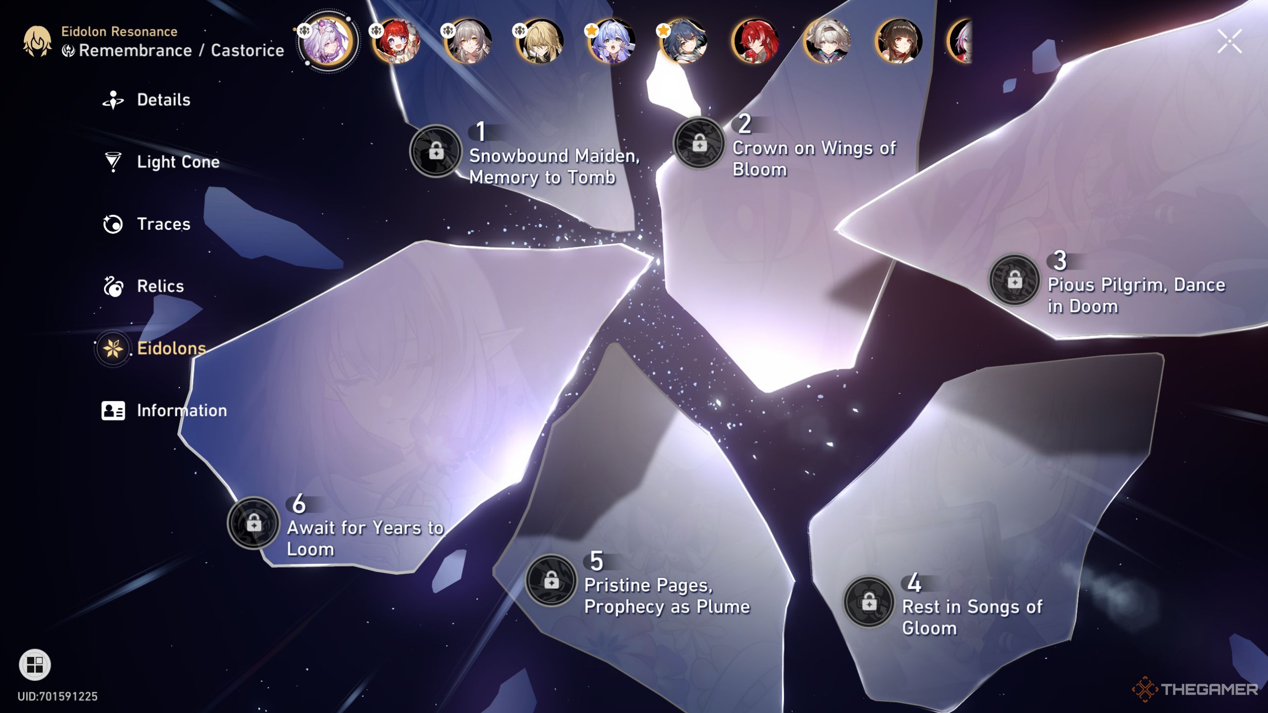 Honkai Star Rail Castorice eidolon screen.