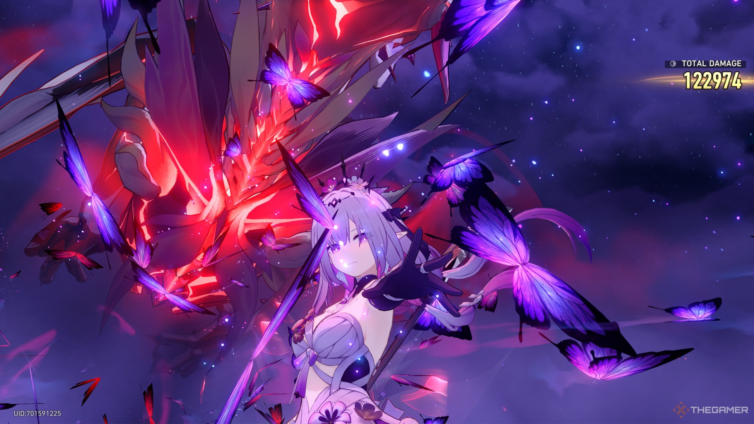 Honkai Star Rail Castorice sending her dragon out.