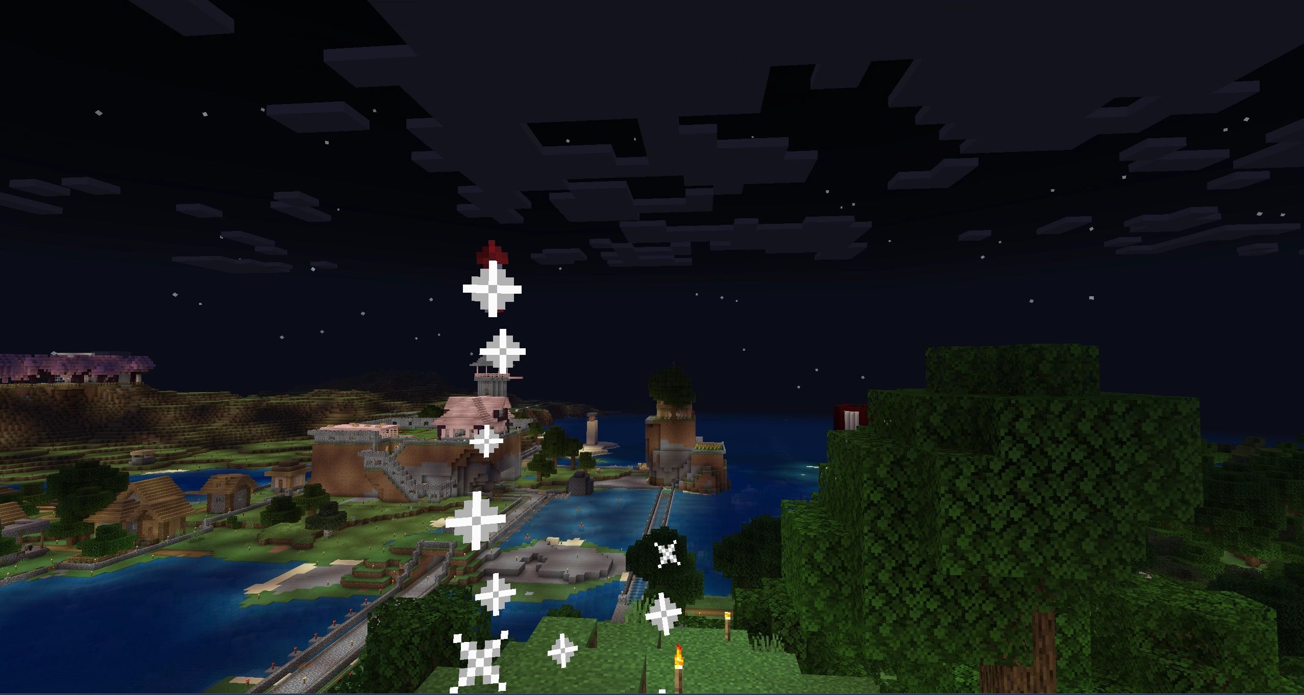A freshly-launched rocket, flying upward away from where it was place, leaving behind a trail of white smoke.