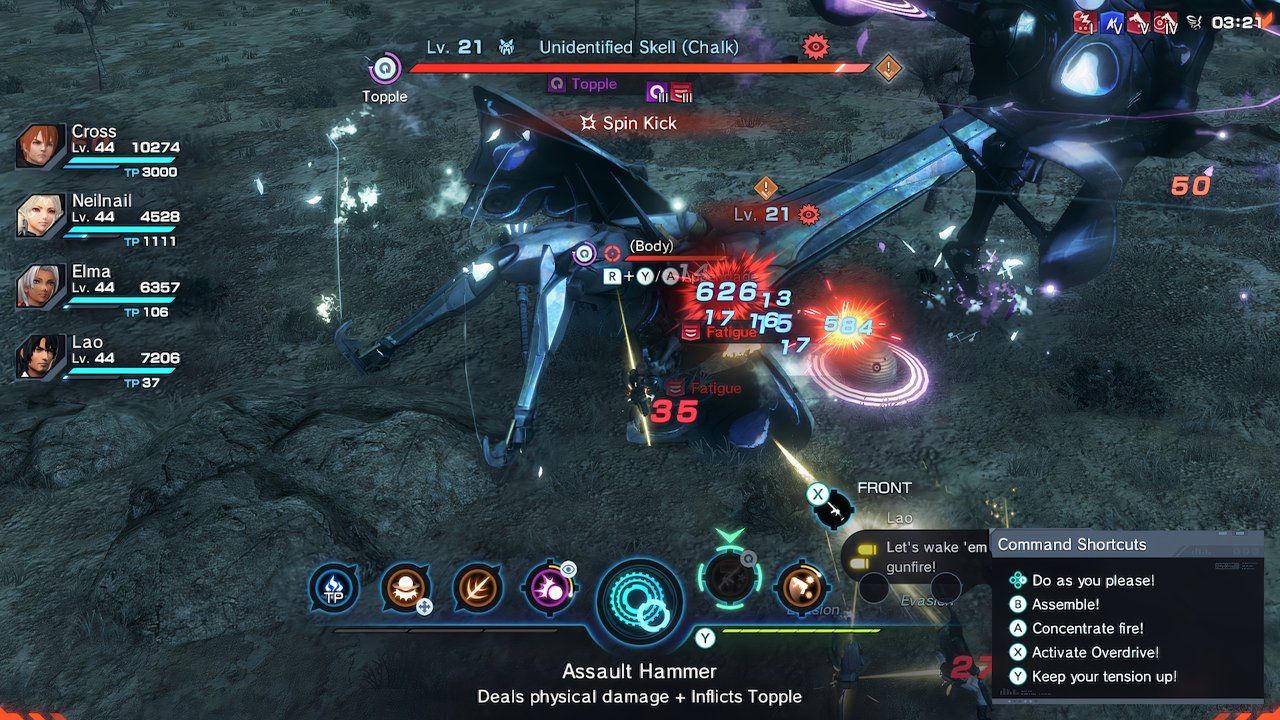 Inflicting Topple on a Skell in Xenoblade Chronicles X