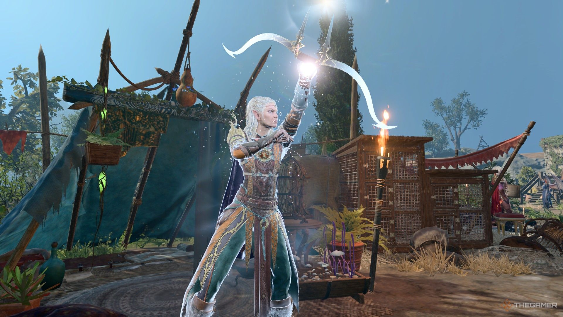 Jaheira with the archer starry form active in Baldur's Gate 3.