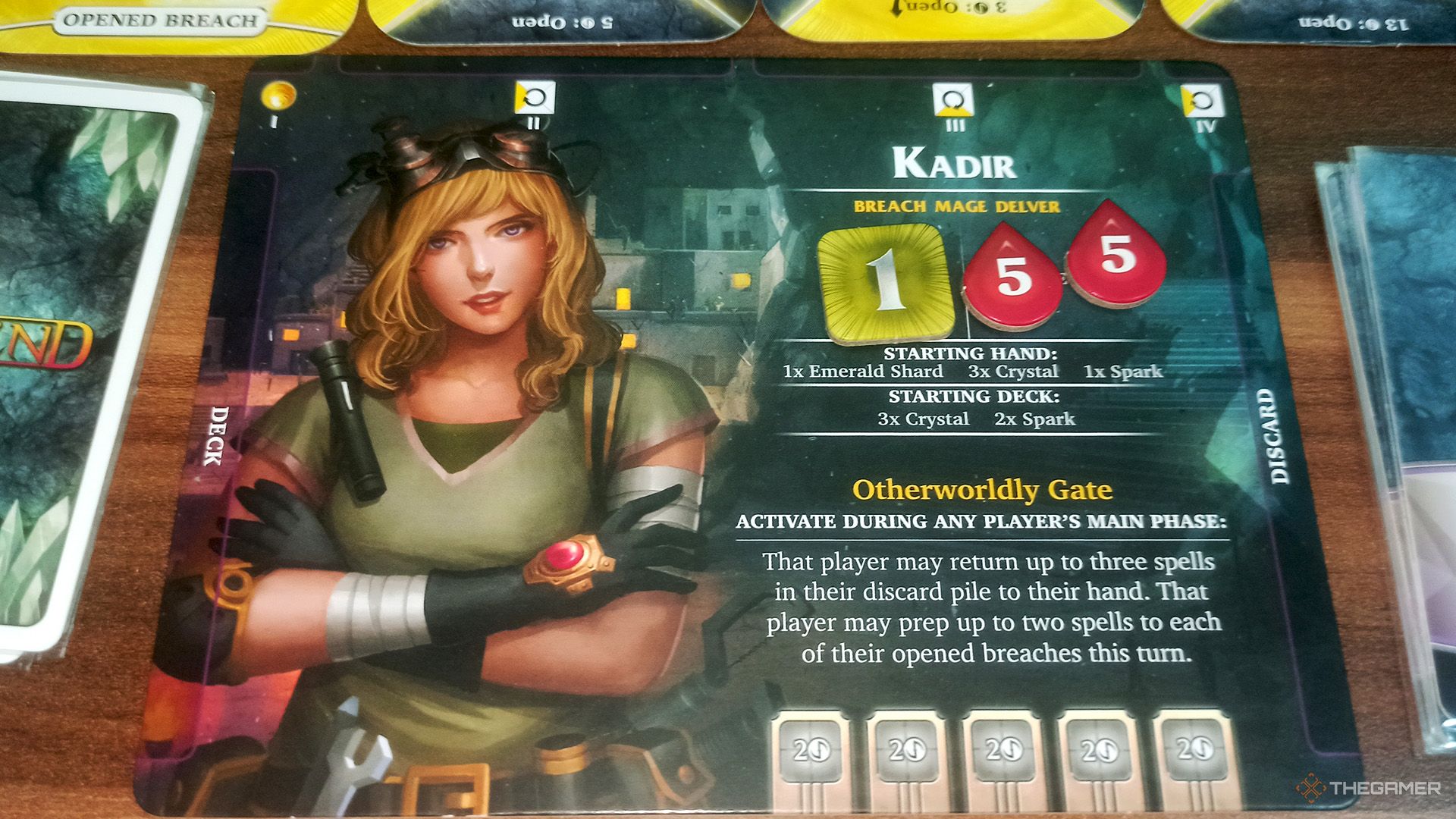 Kadir's player mat in Aeon's End.