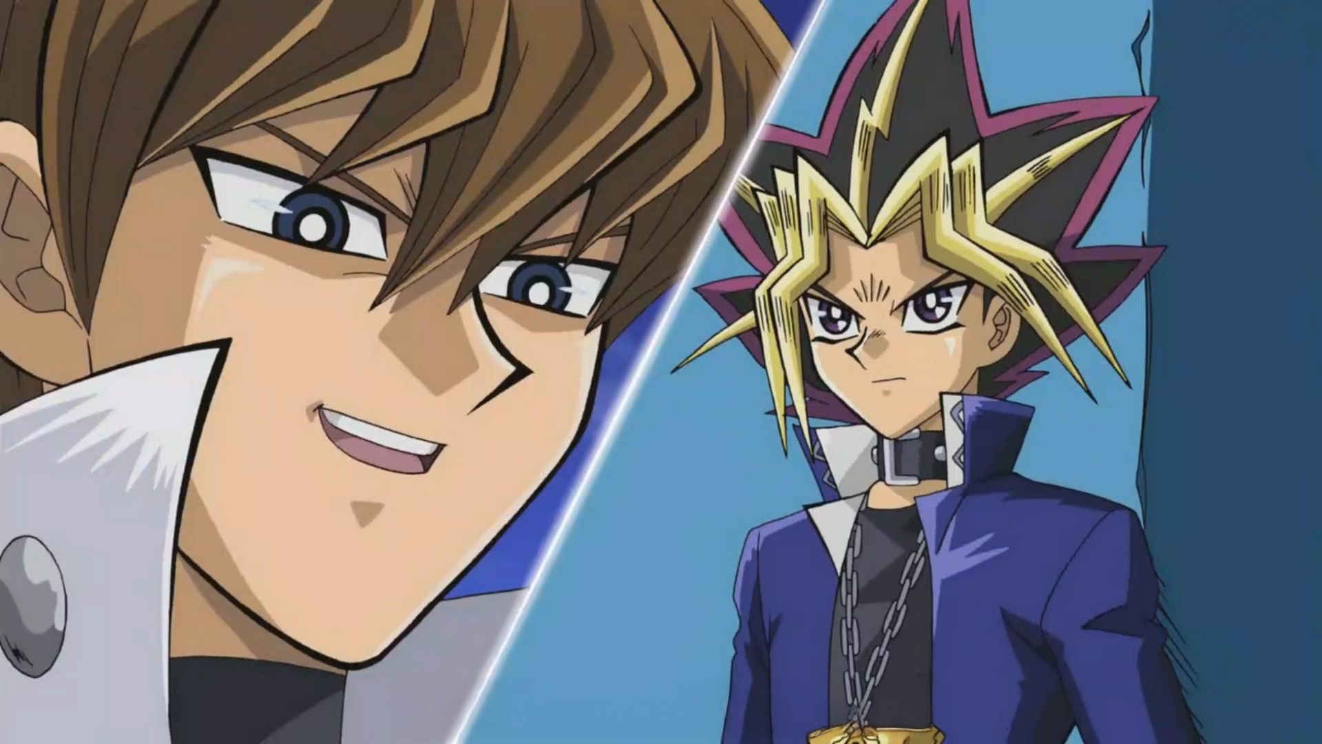 Kaiba and Atem is dueling in Yu-Gi-Oh! The Movie: Pyramid of Light.