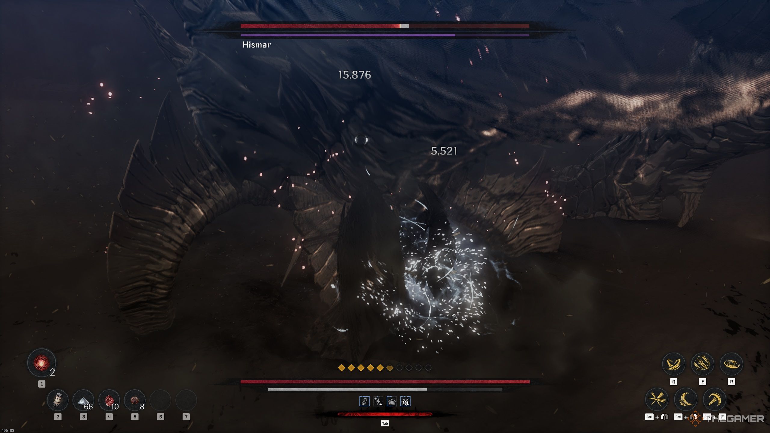 Khazan attacking Hismar in The First Berserker: Khazan.
