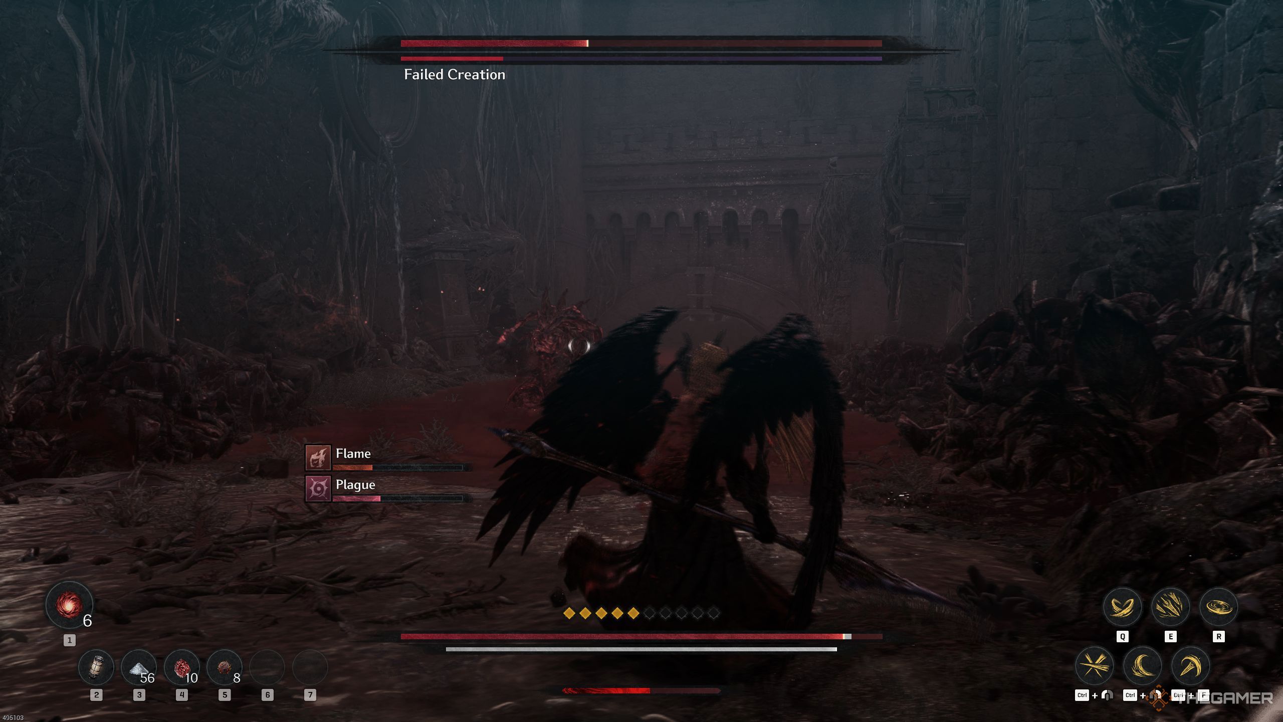 Khazan fighting the Failed Creation Boss in The First Berserker: Khazan.