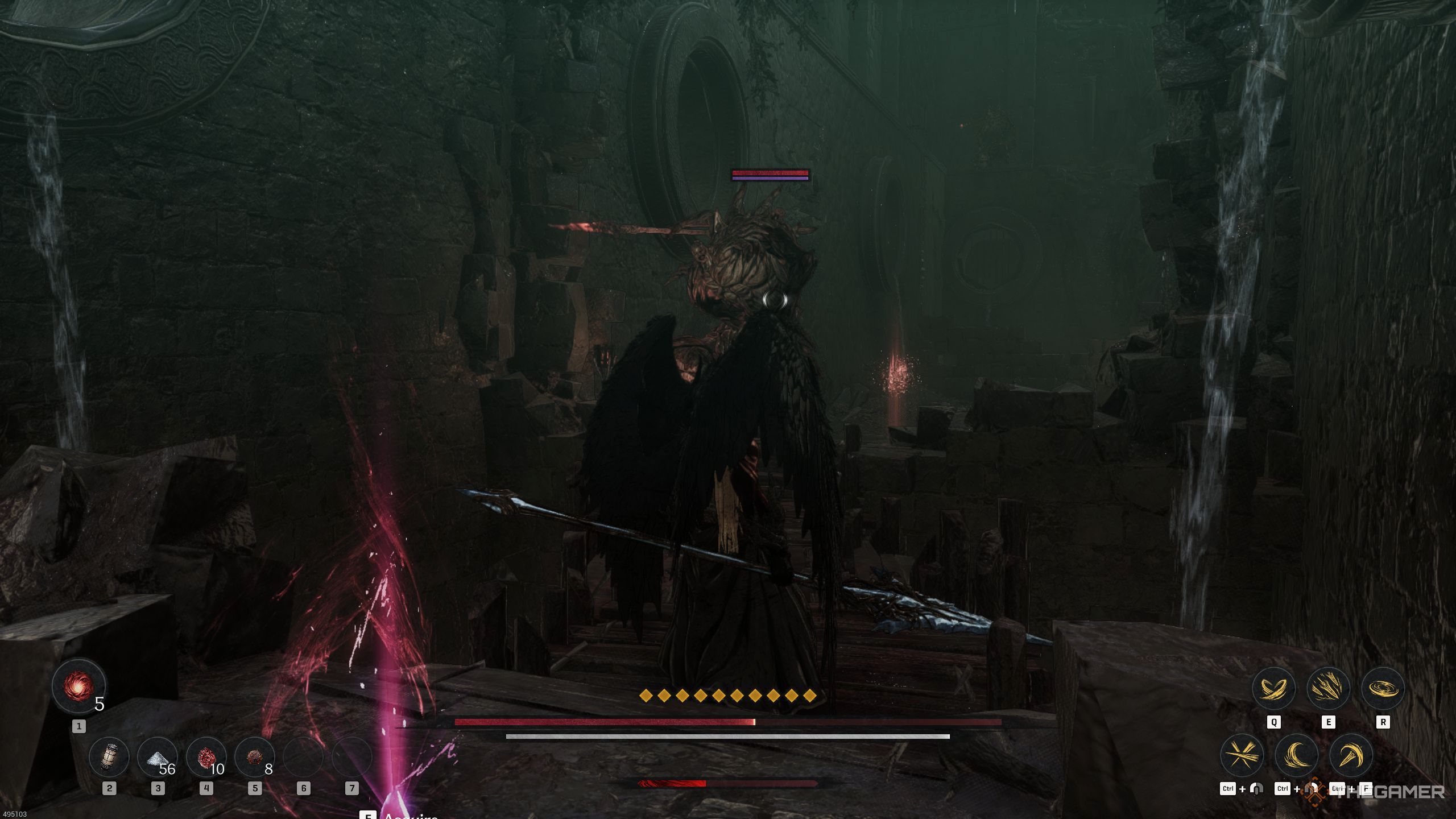 Khazan fighting the Failed Creation enemy in The First Berserker: Khazan.