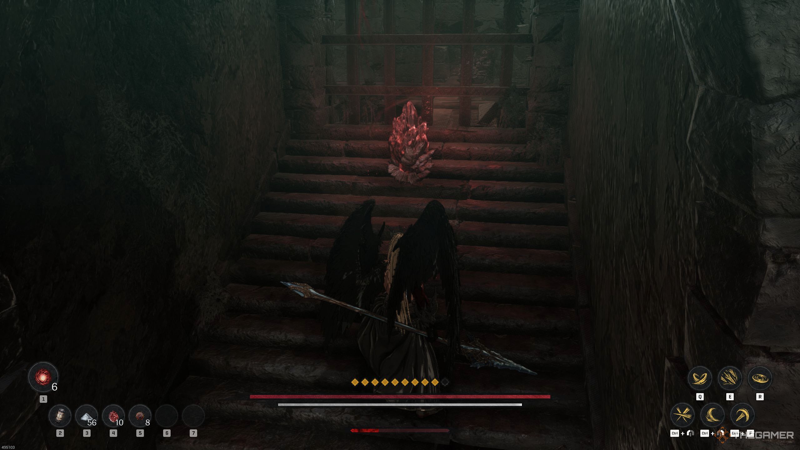 Khazan standing in front of the Soulstone in The First Berserker: Khazan.