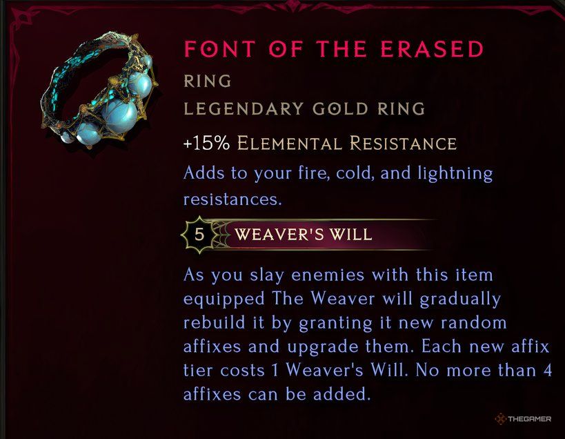 Last Epoch Weaver's Will Item
