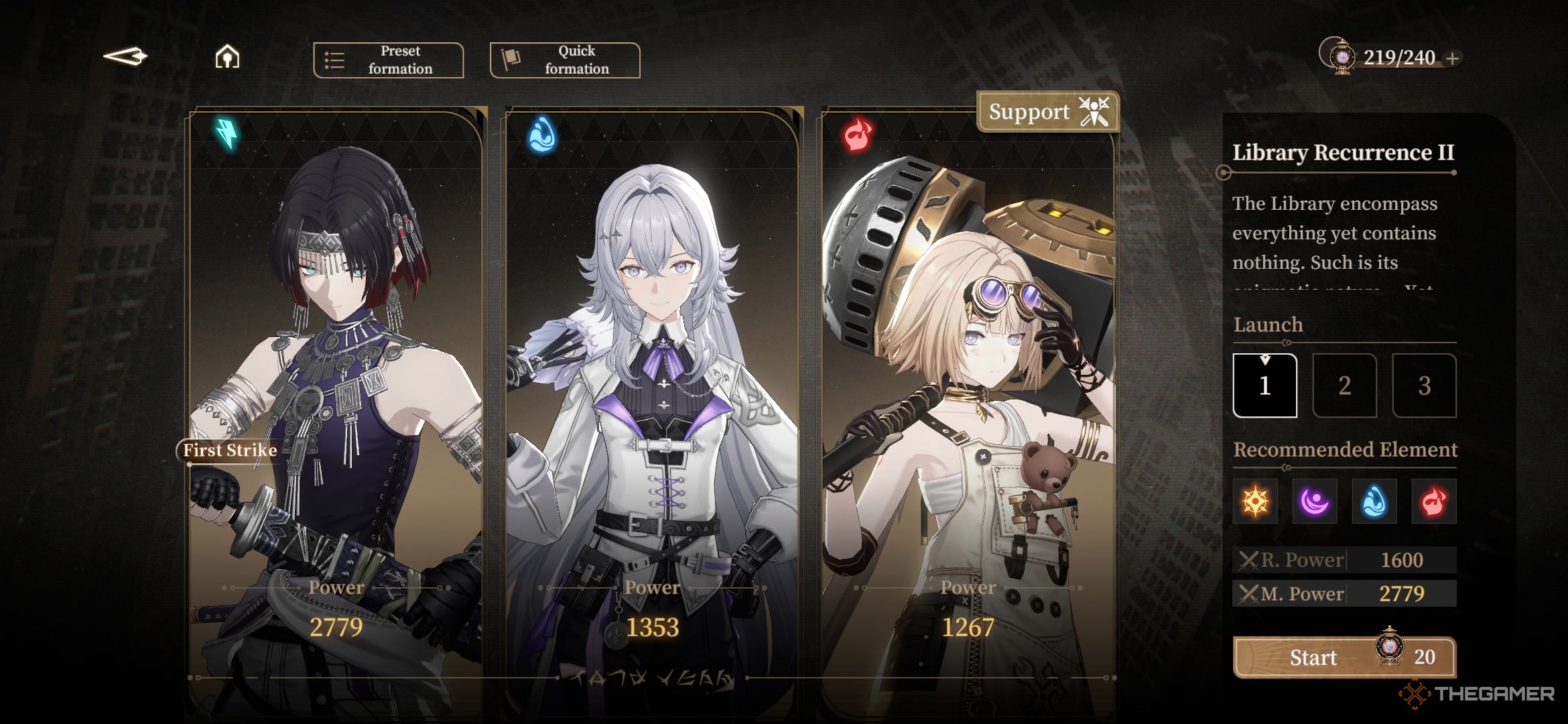 Li Chi's recommended team in Black Beacon.