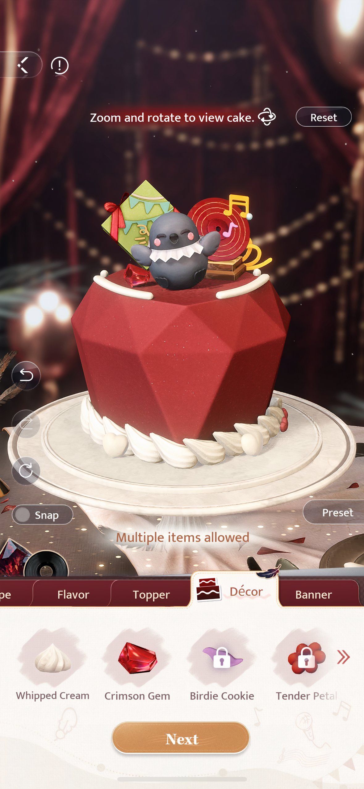 Love And Deepspace: An in-progess birthday cake for Sylus, featuring chibi grumpy crow.
