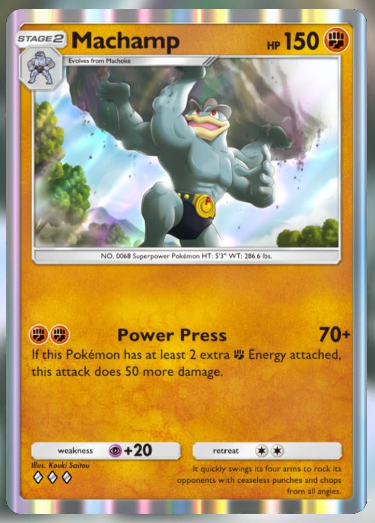 The Machamp card, from Shining Revelry in Pokemon TCG Pocket.