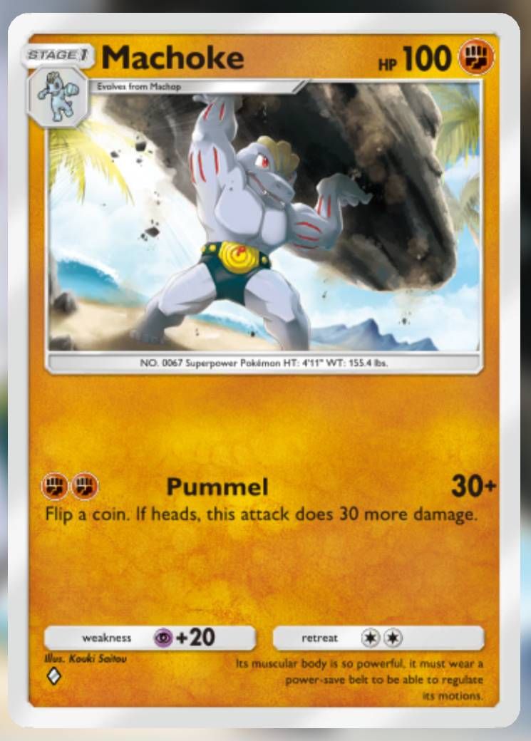 The Machoke card, from Shining Revelry in Pokemon TCG Pocket.
