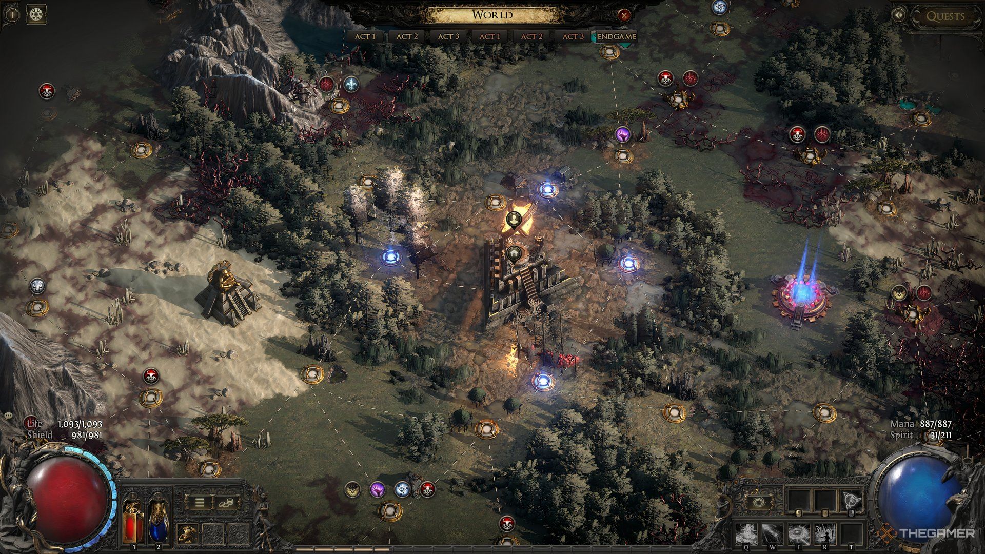 Maps in Path of Exile 2 endgame.