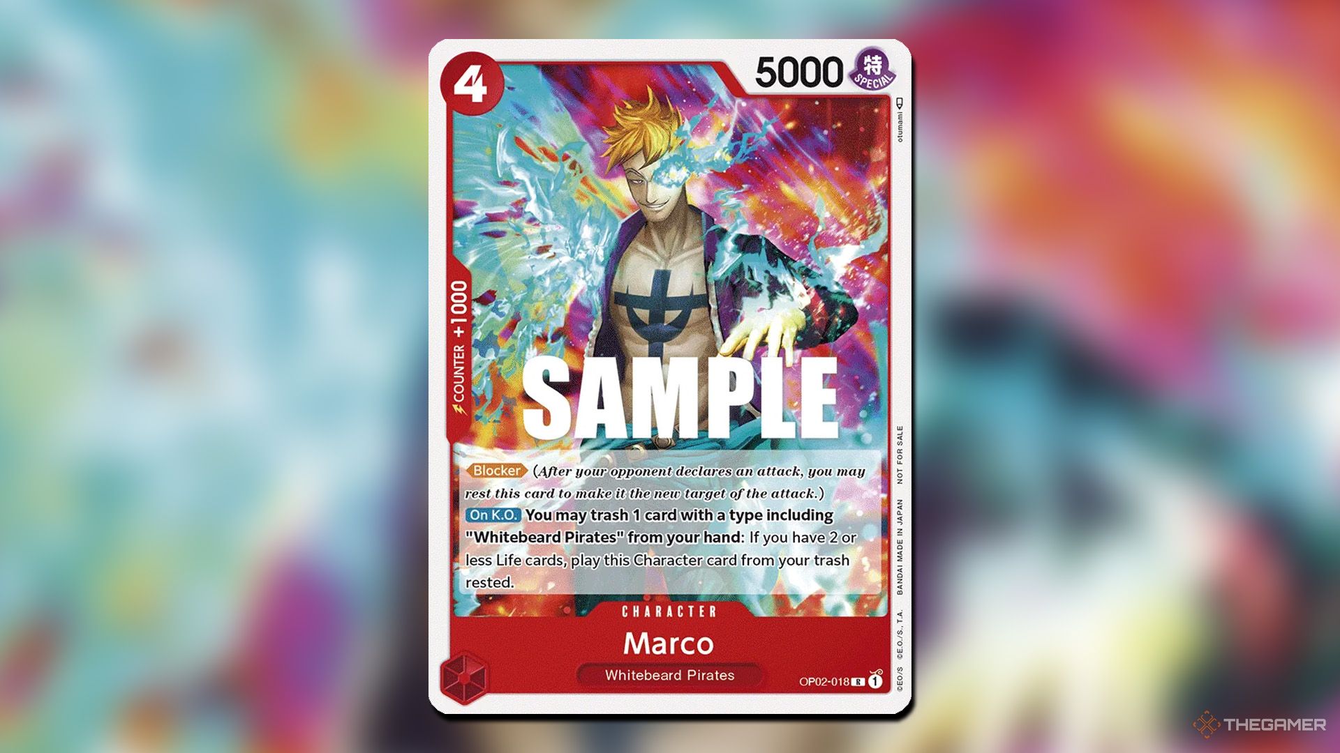 Marco from the Paramount War set in One Piece Card Game.