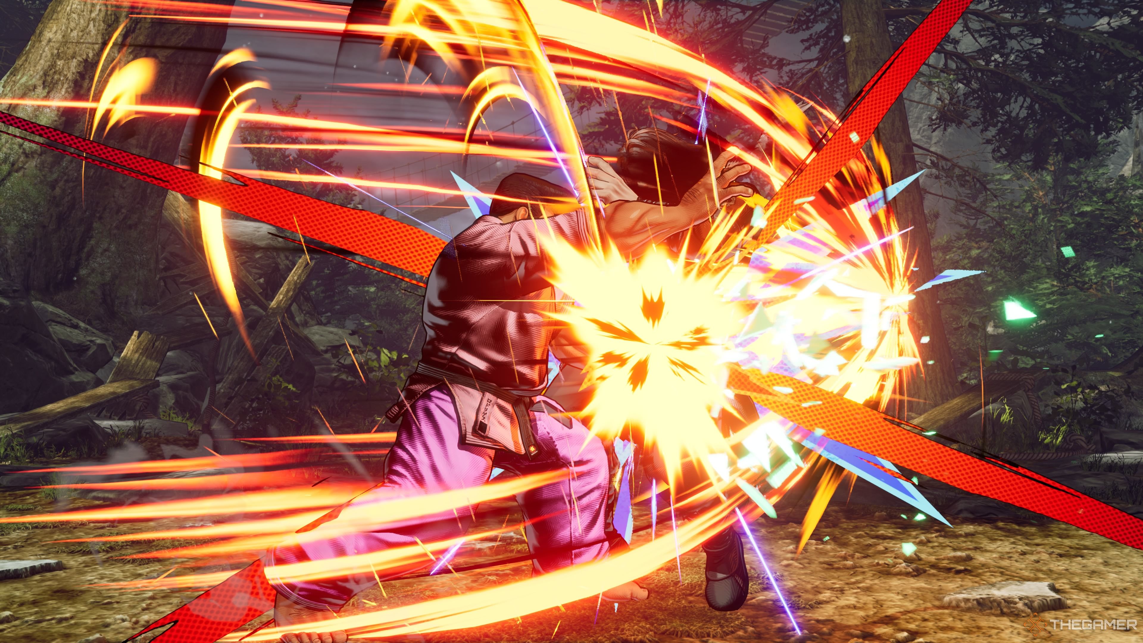 Marco landing his Haou Shoukou Ken in Fatal Fury City of the Wolves.