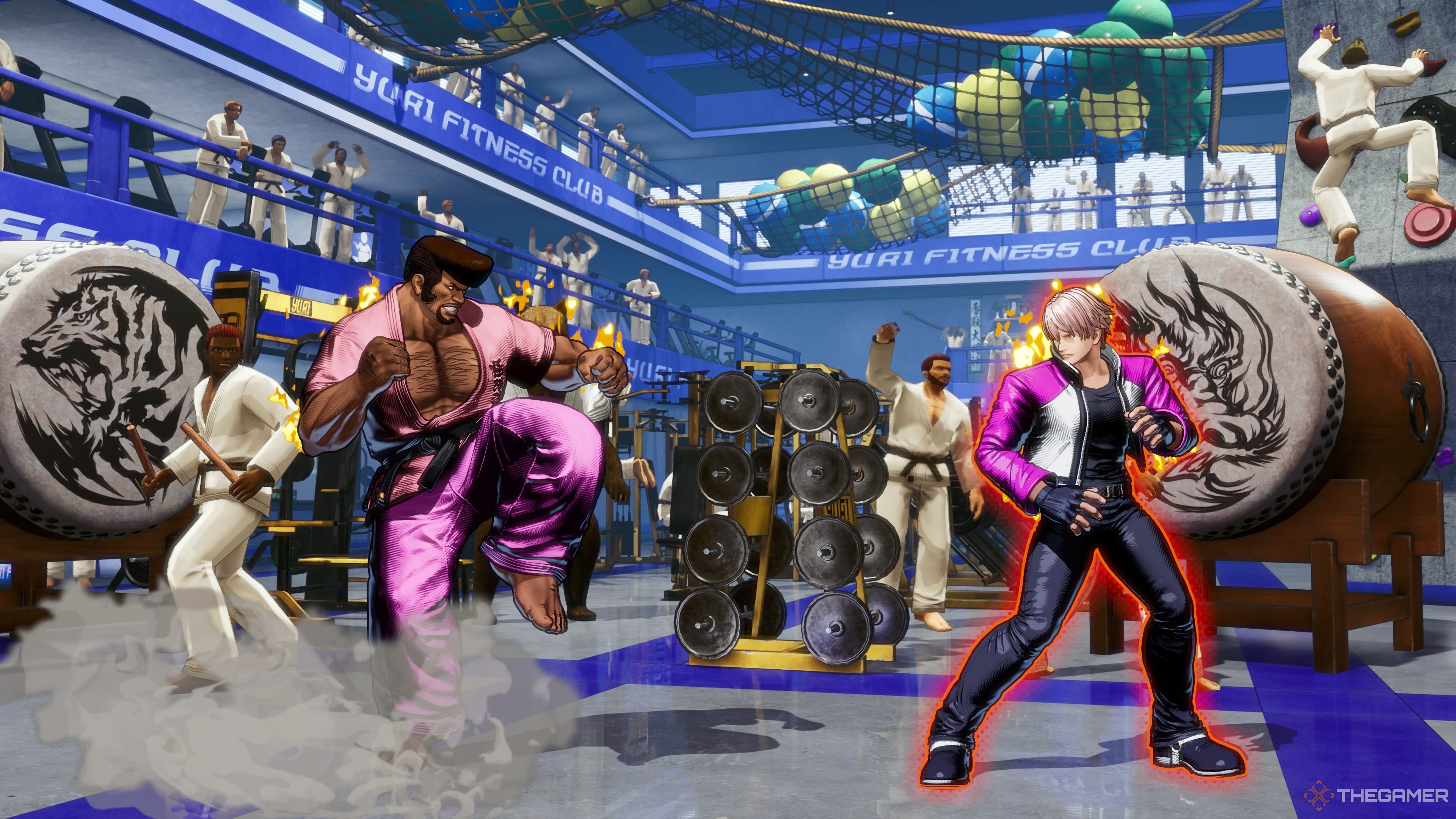 Marco using a feint in Fatal Fury City of the Wolves.