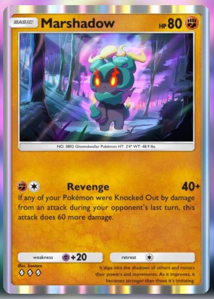 The Marshadow card, from Mythical Island in Pokemon TCG Pocket.