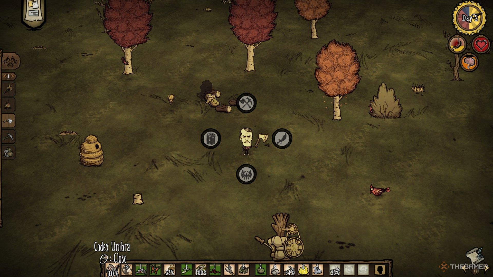 Maxwell using the codex in Don't Starve Together.