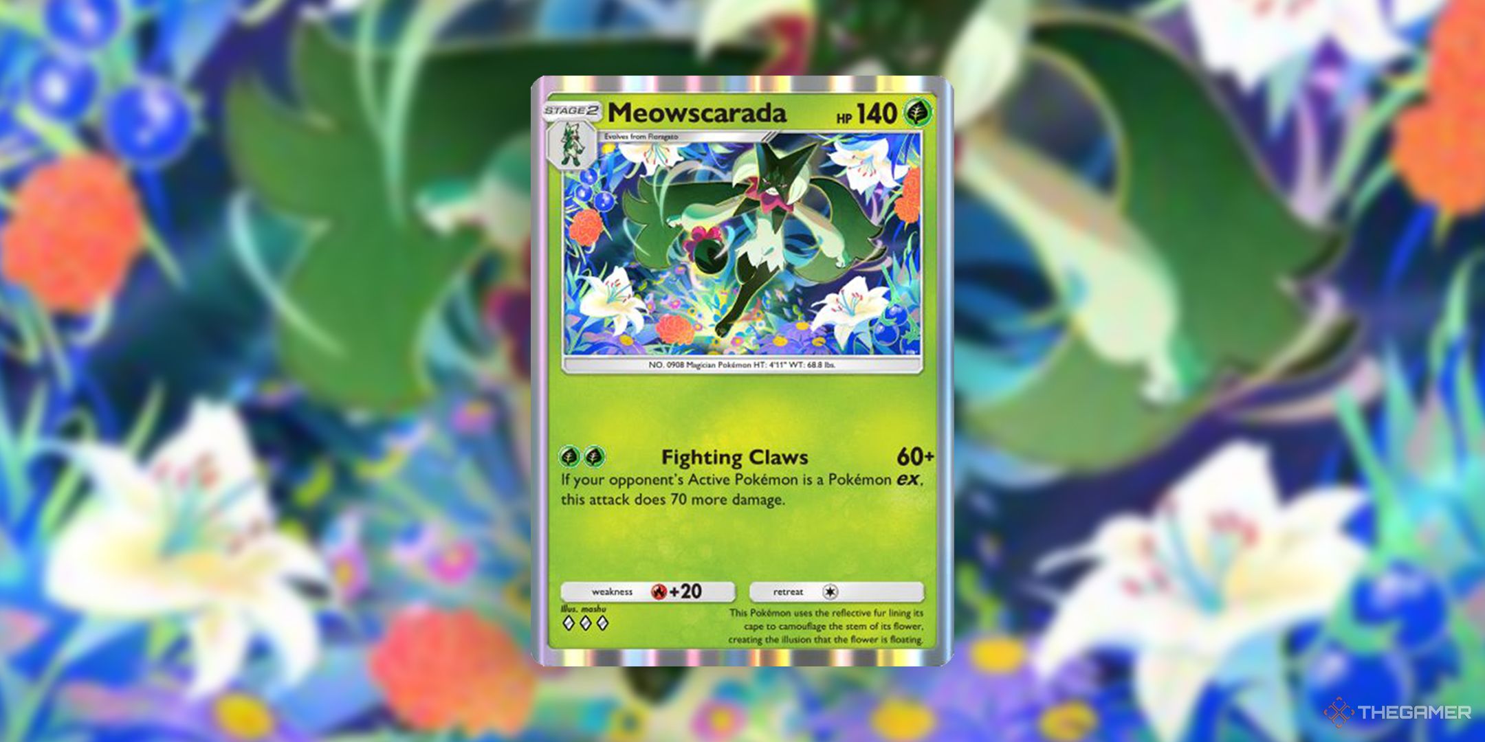 The Meowscarada card in Pokemon TCG Pocket.