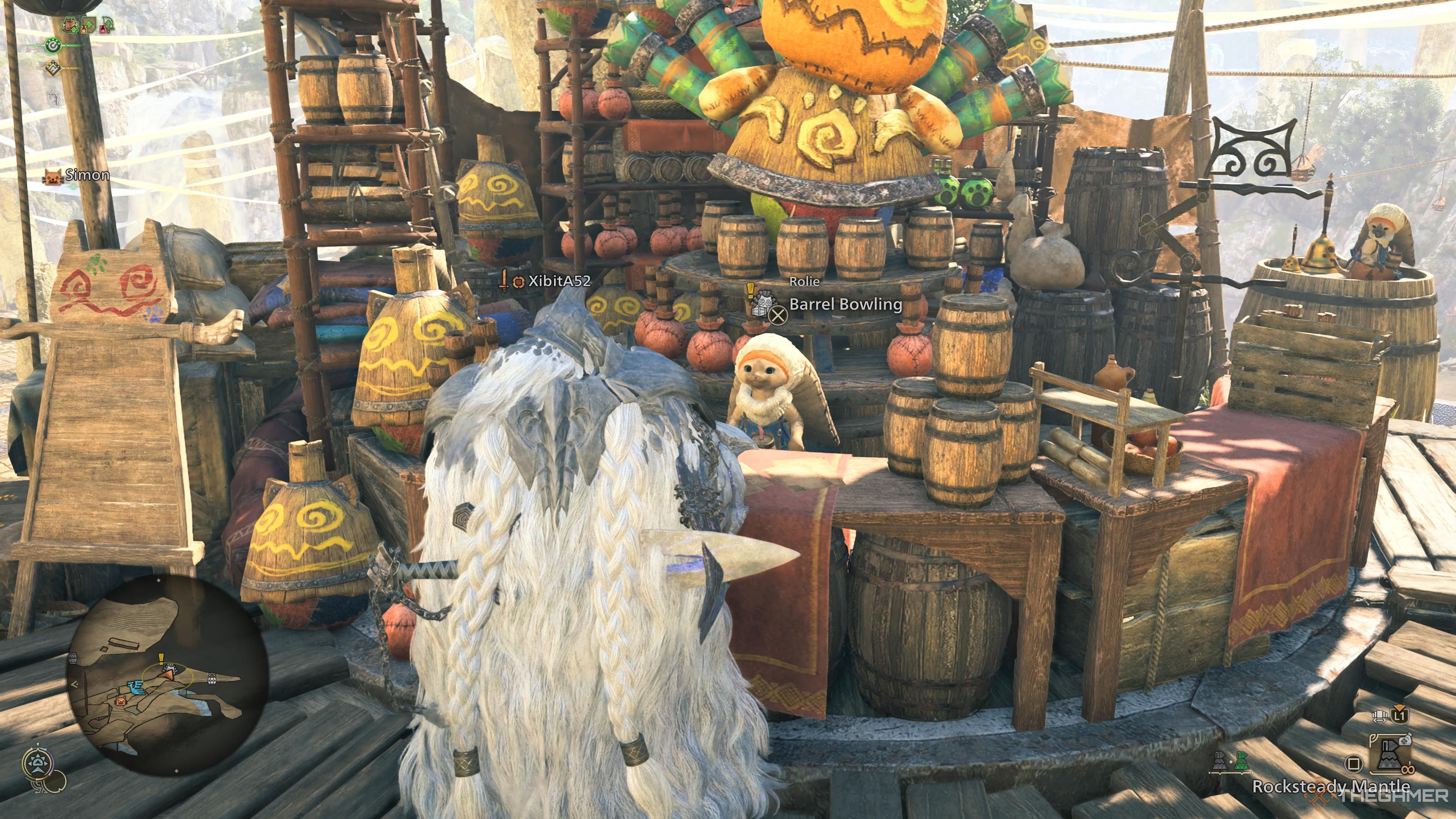 The Barrel Bowling desk in Monster Hunter Wilds.