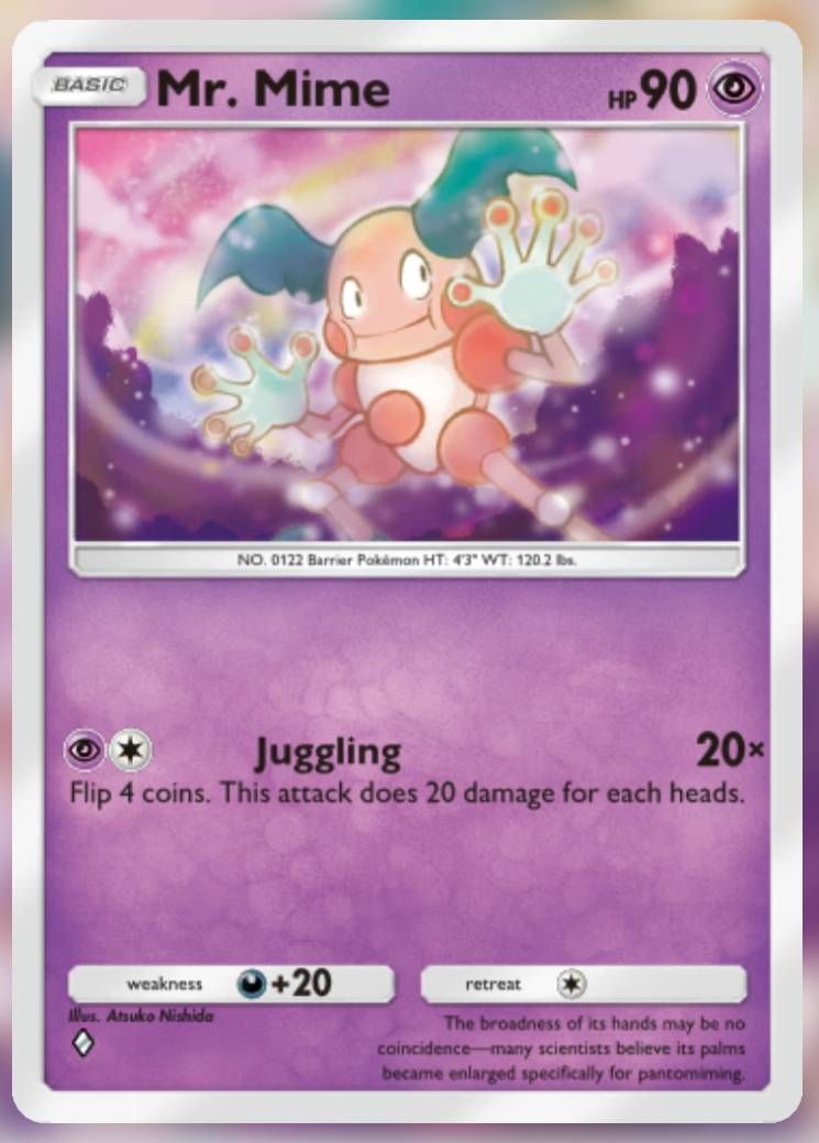 The Mr. Mime card, from Shining Revelry.