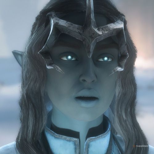 Mythal is speaking to the player in Dragon Age: Veilguard.