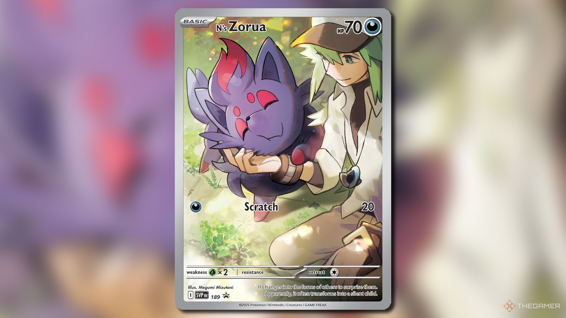 N's Zorua из сета Journey Together в Pokemon TCG.