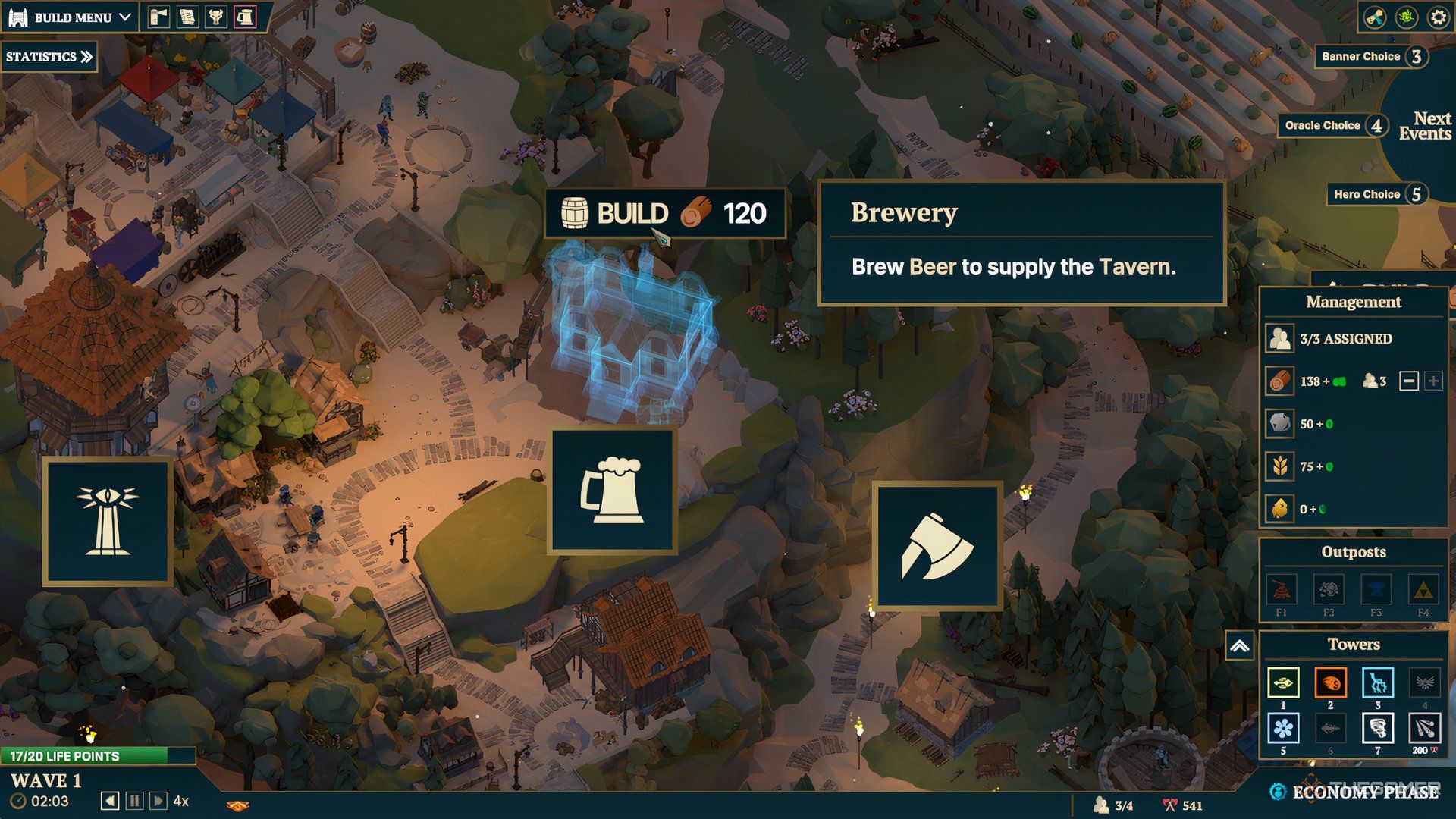 A Tavern and a Brewery being built in Nordhold.