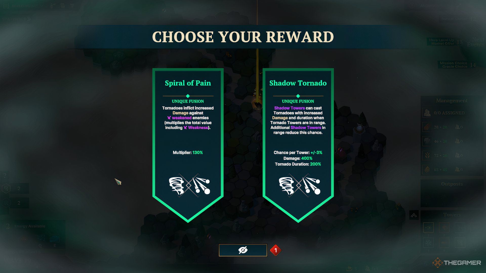 Fusion banner choices for the Tornado and Shadow tower in Nordhold.