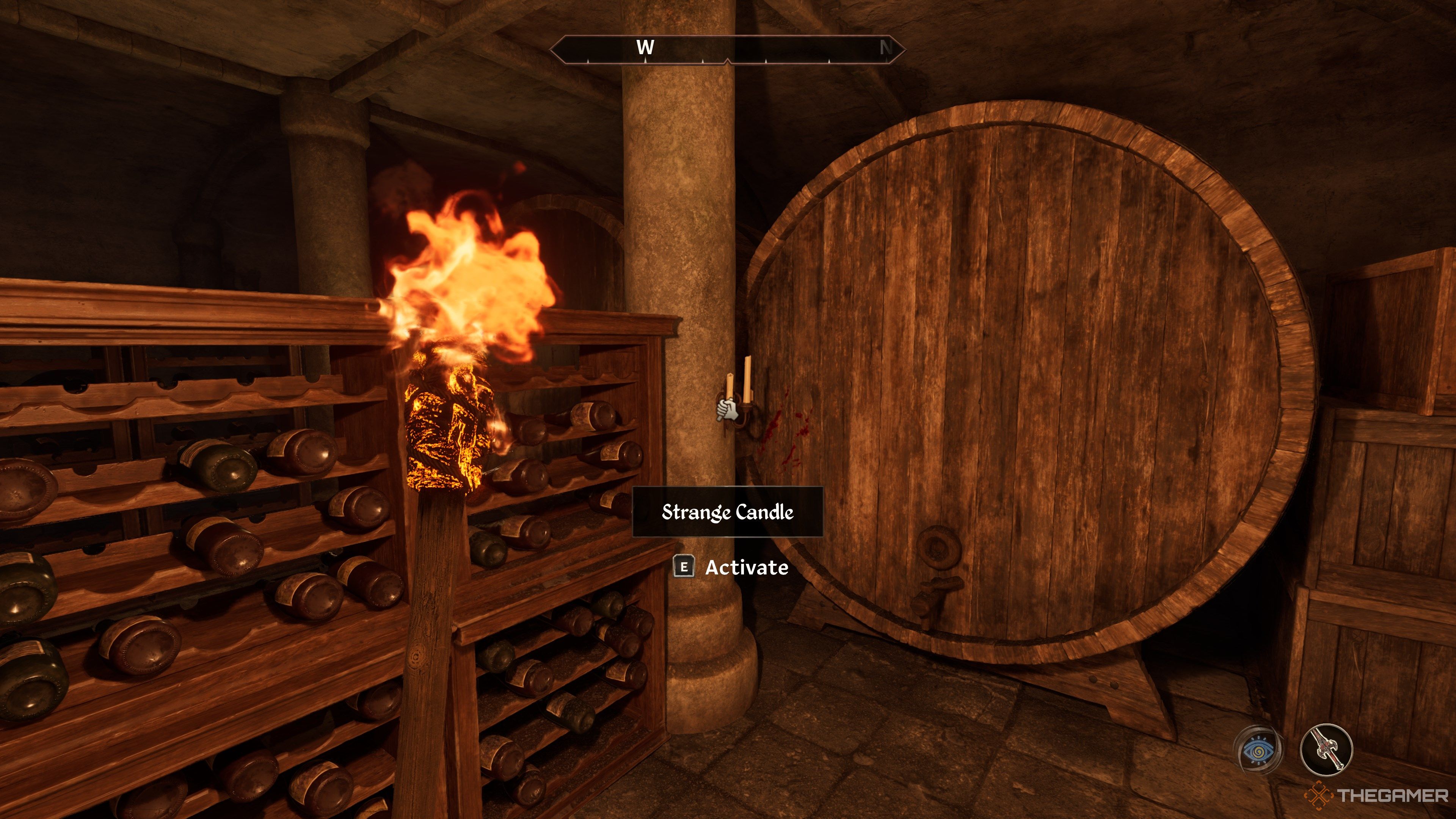 Oblivion Blood Stains Leading To Candle