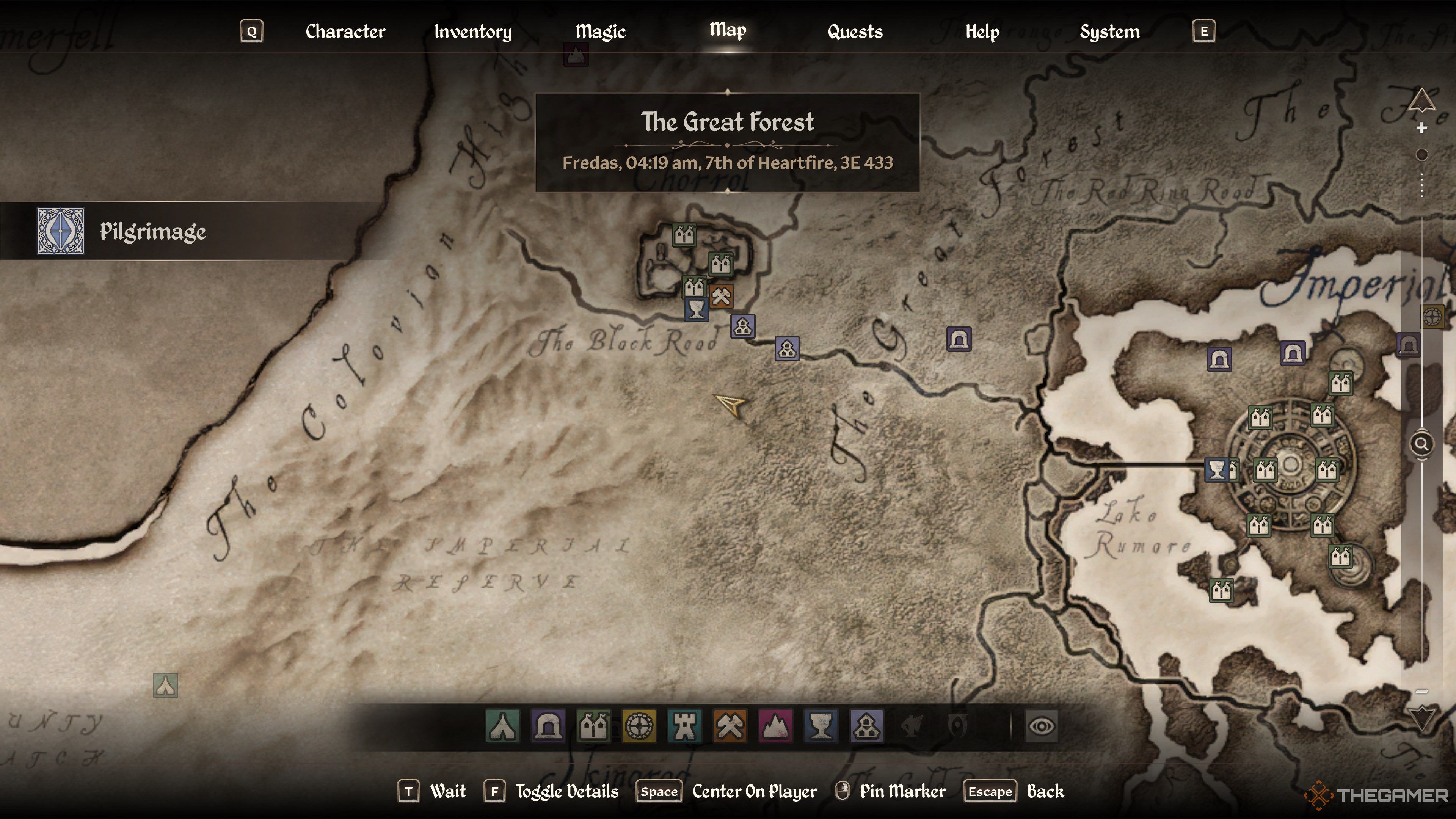 Oblivion Dibella Wayshrine Map