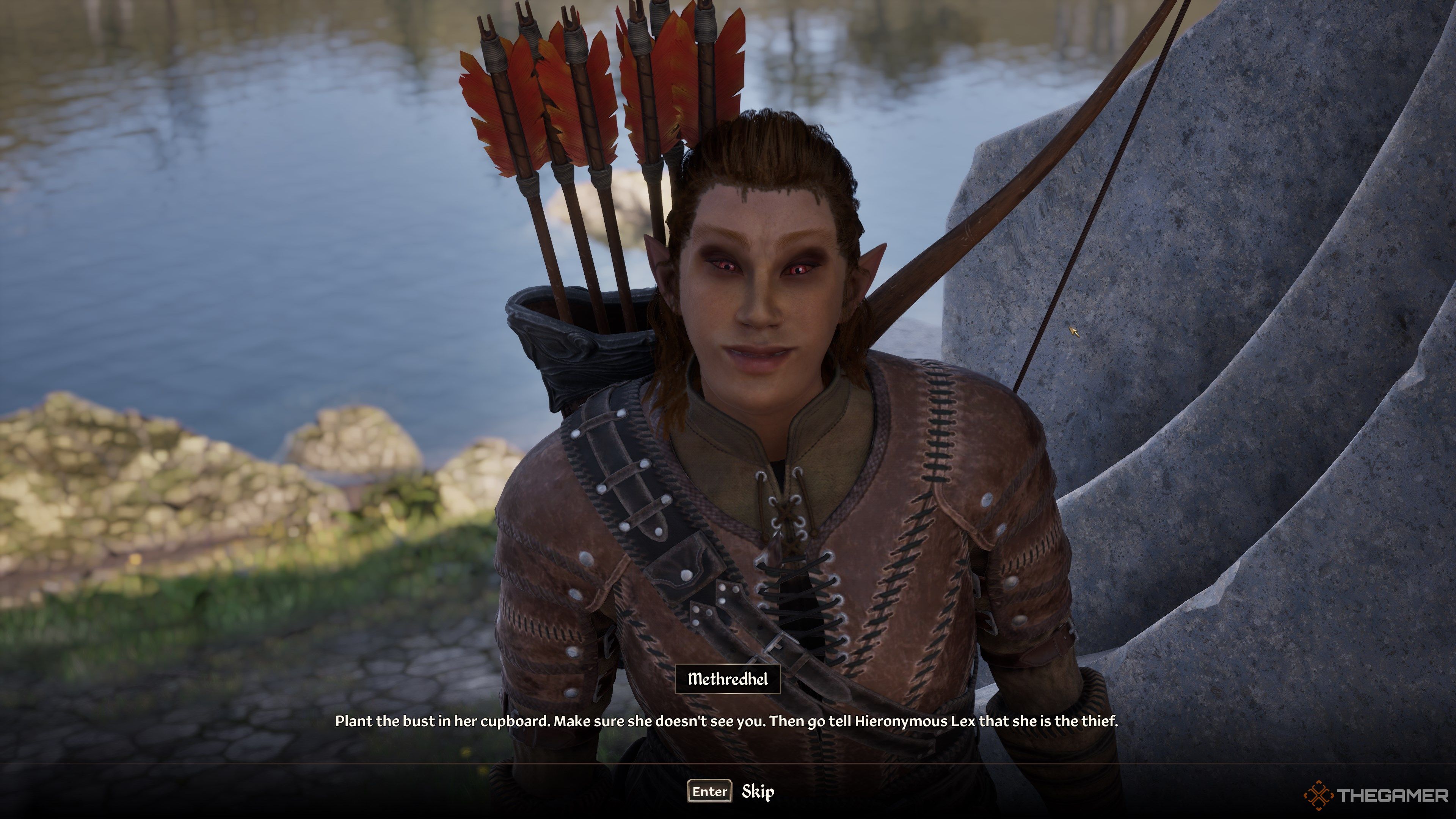 Oblivion Player Speaking With Methredhel