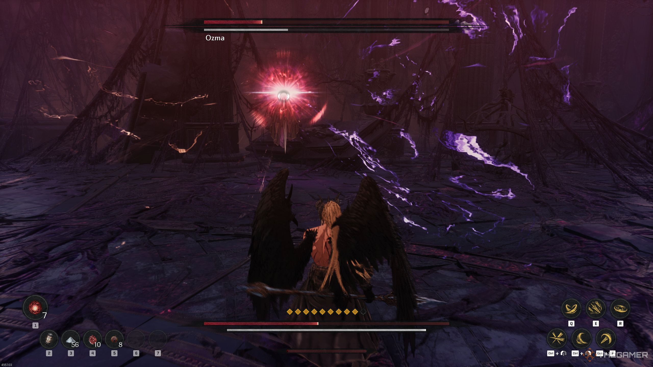 Ozma's blast in the first phase The First Berserker: Khazan.