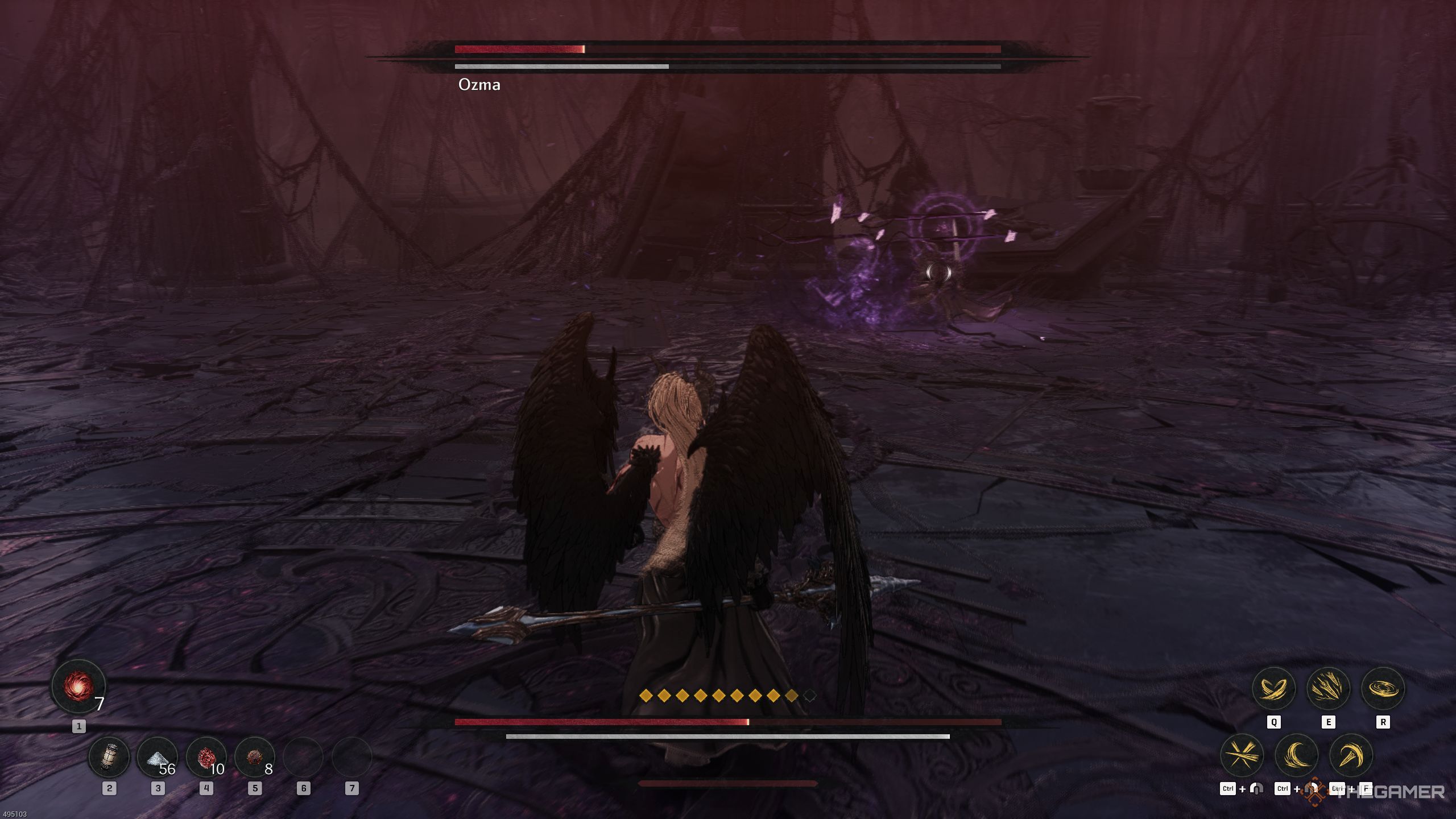Ozma's Chaos Javelins In The First Berserker: Khazan.