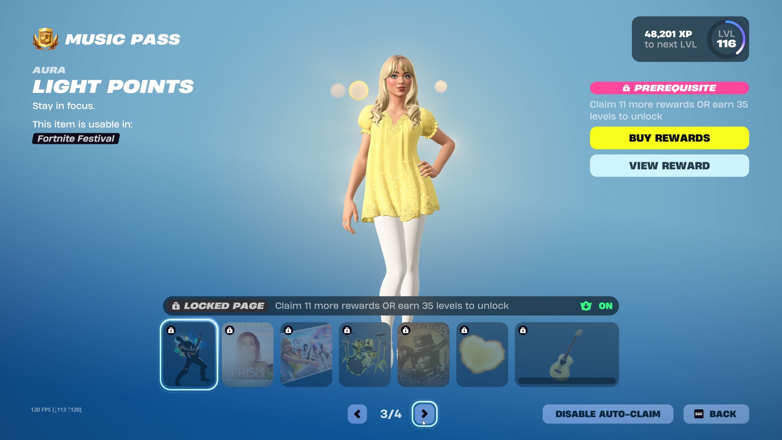 page three of the season 8 fortnite festival music pass