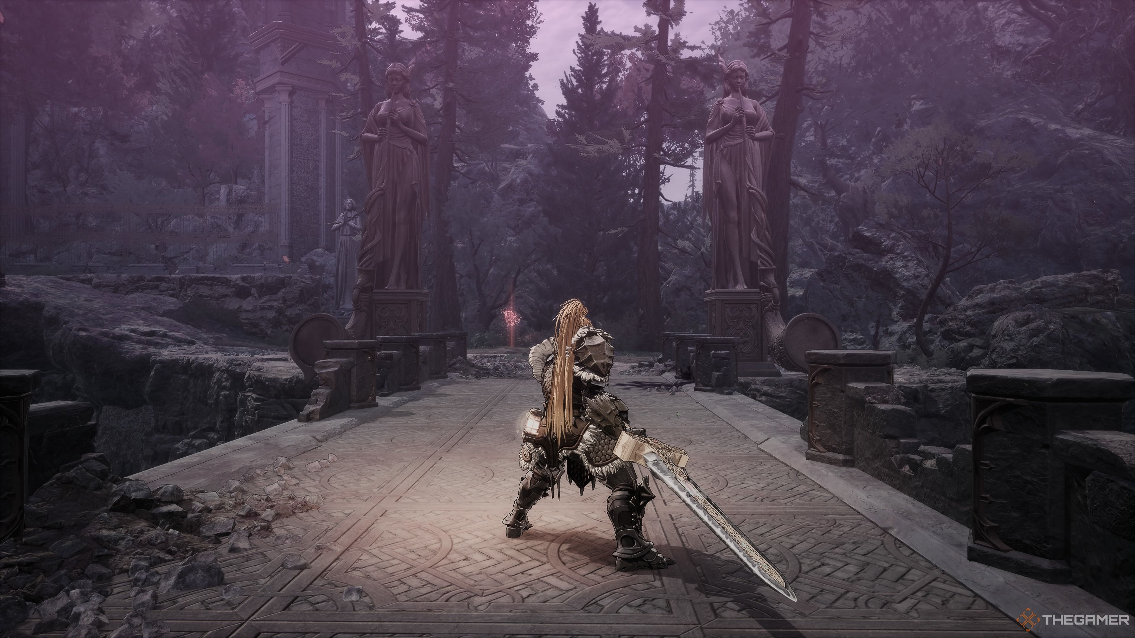 Path To The Chapel bridge in the Bloodied Sanctuary in The First Berserker Khazan.