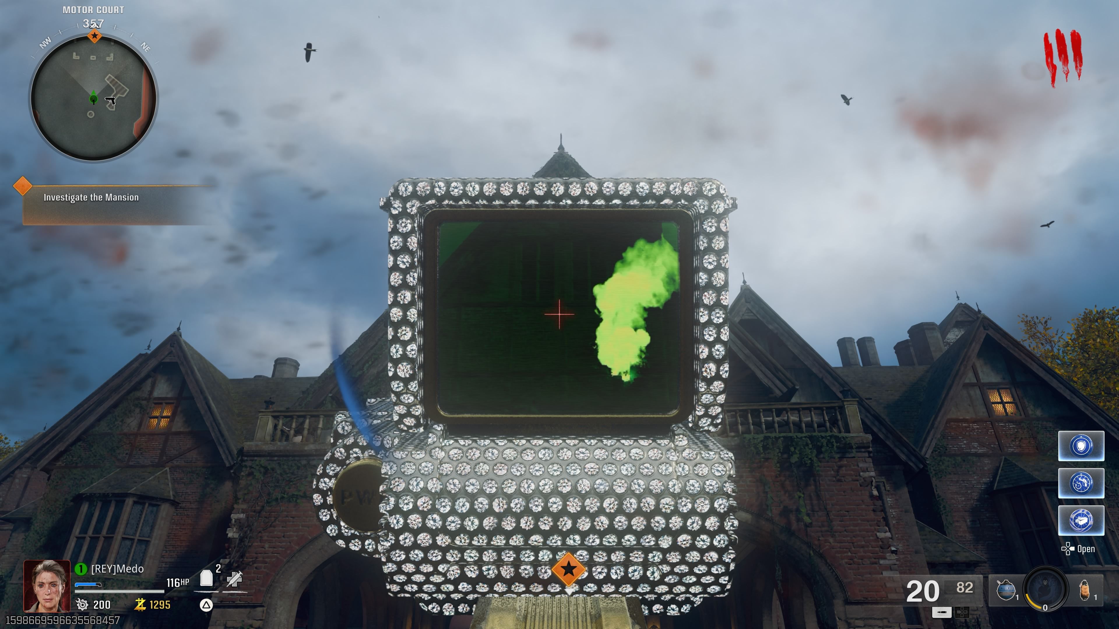 Player is aiming at a window with a thermal scope - bo6