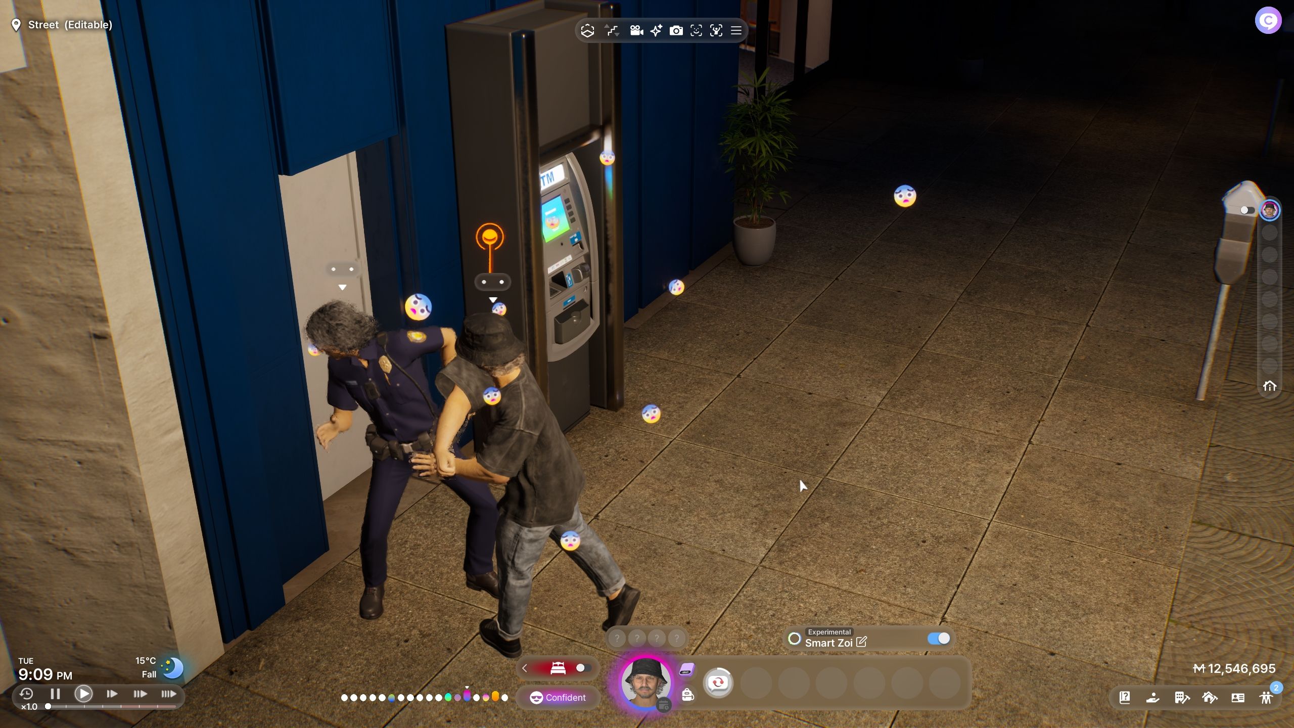 Player just punched a police officer - inzoi