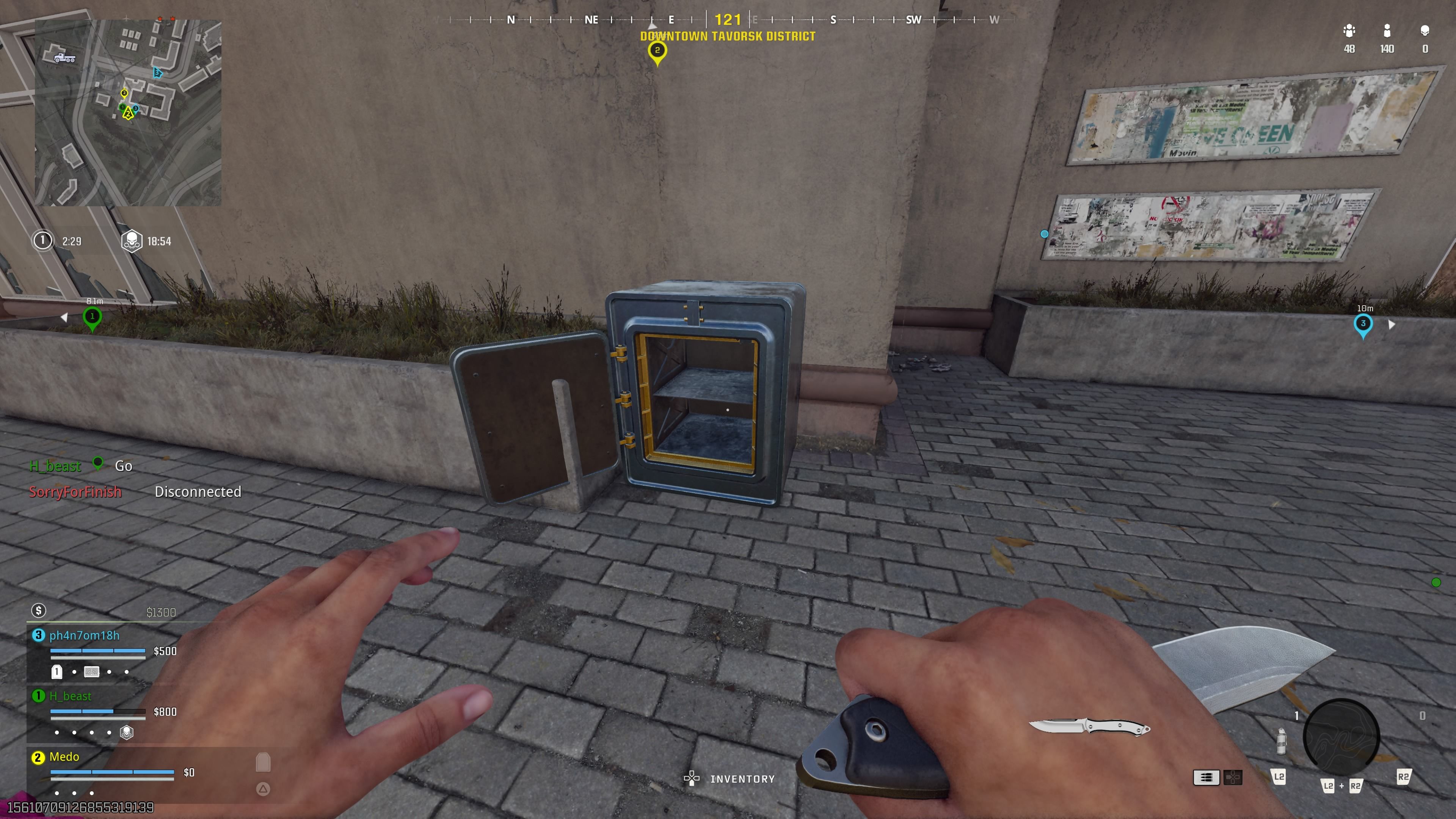 Player standing in front of an open blue safe - warzone