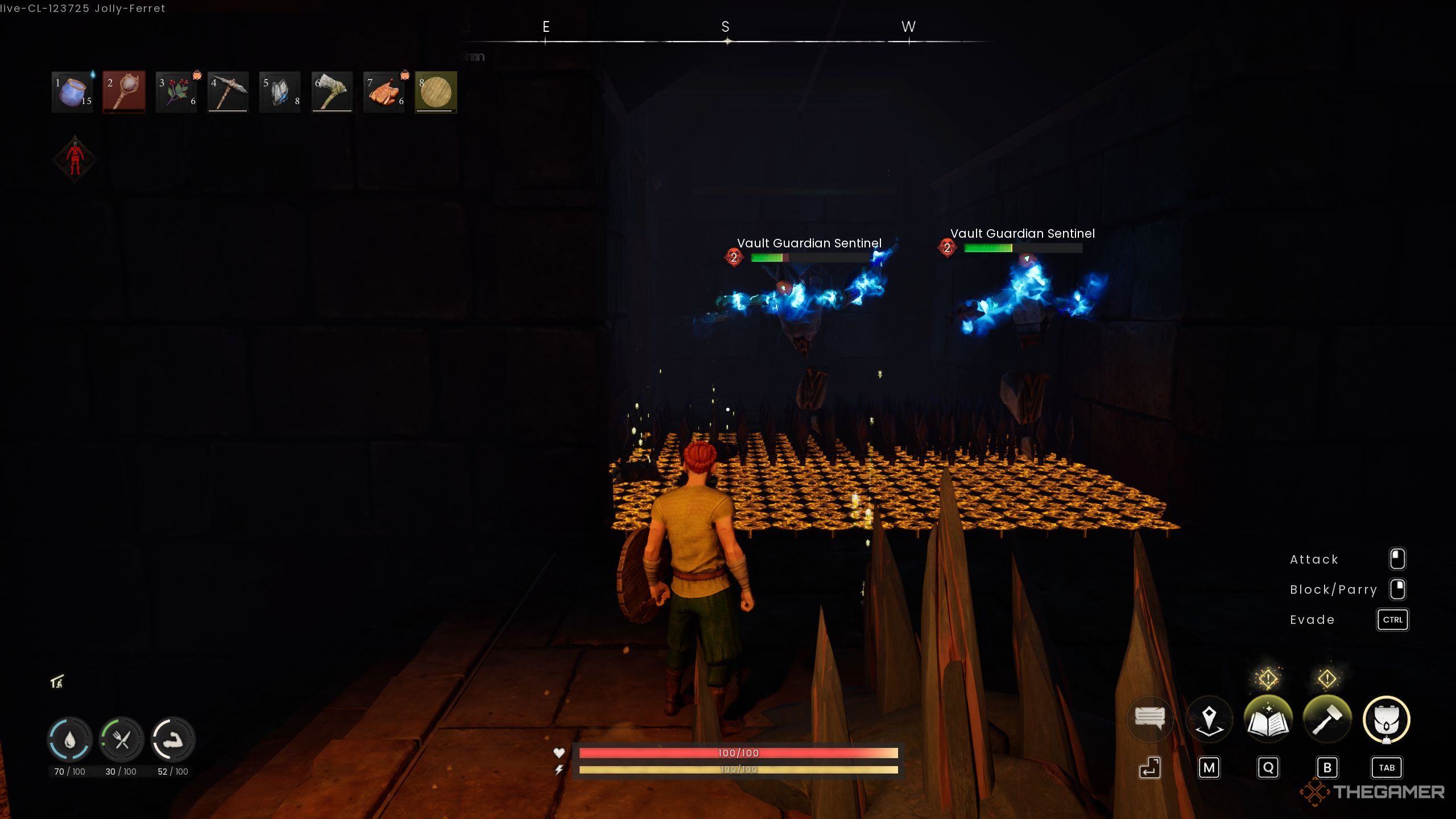Player using traps to kill the guardians in Runescape: Dragonwilds.