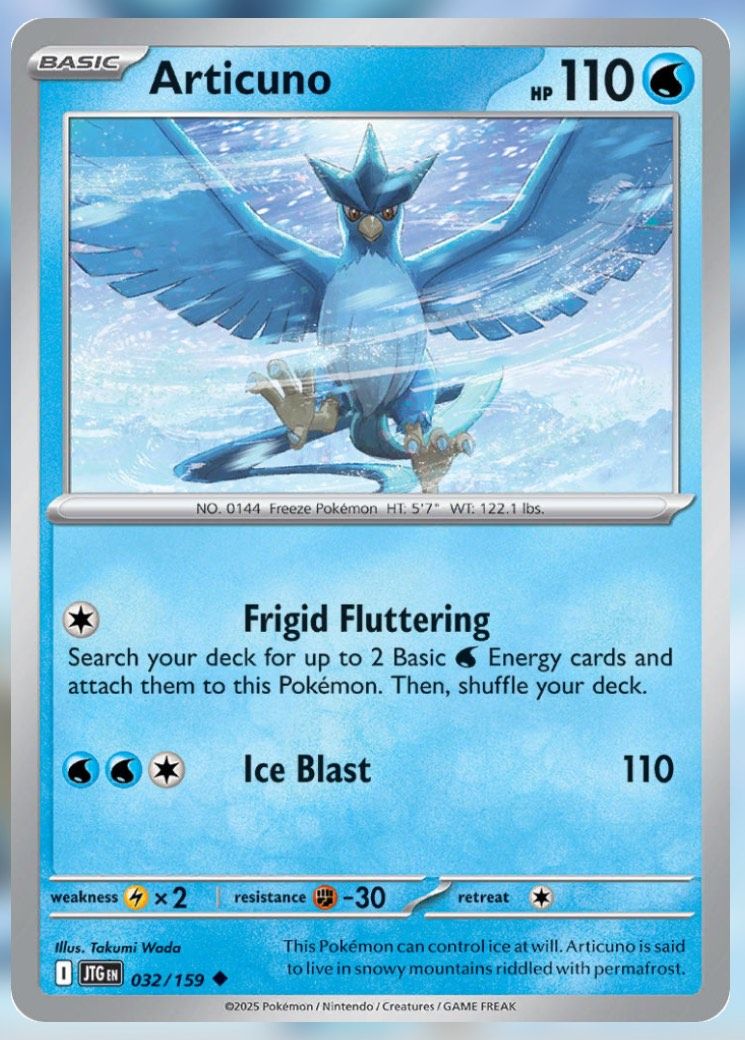 Pokemon TCG Journey Together Set List Articuno 32-1