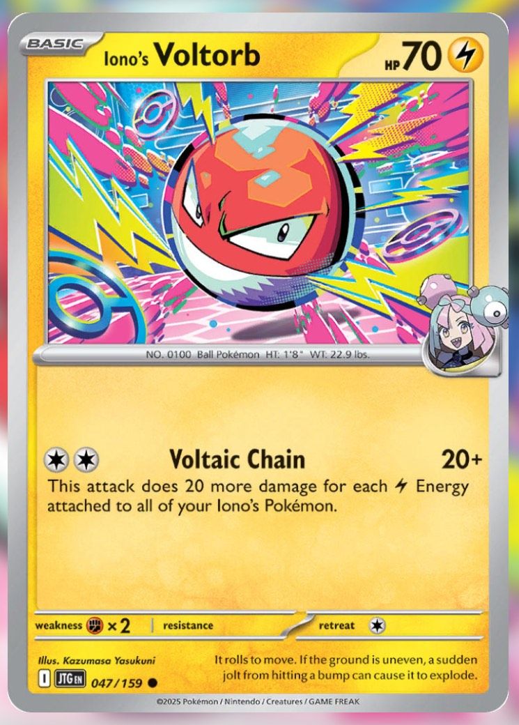 Pokemon TCG Journey Together Set List Iono's Voltorb 47-1
