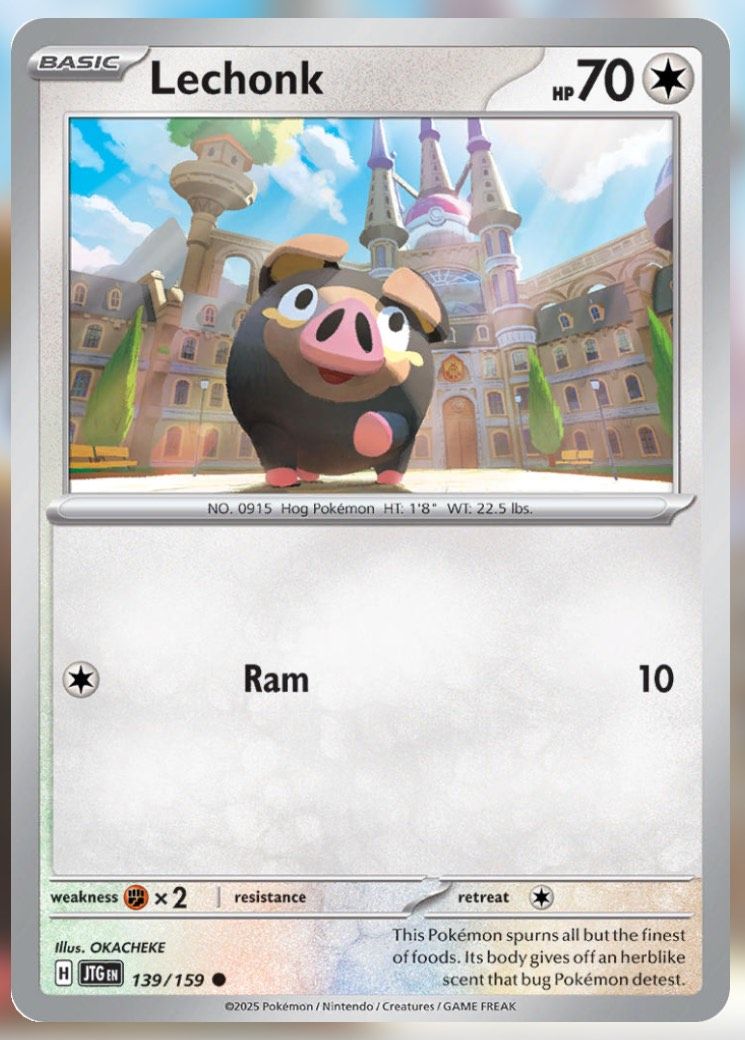 Pokemon TCG Journey Together Set List Lechonk 139