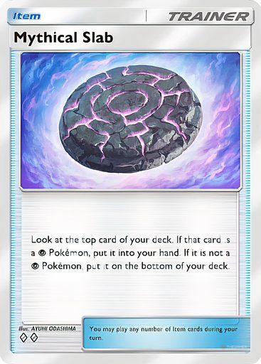 Mythical Slab from the Pokemon TCG Pocket Mythical Island collection.
