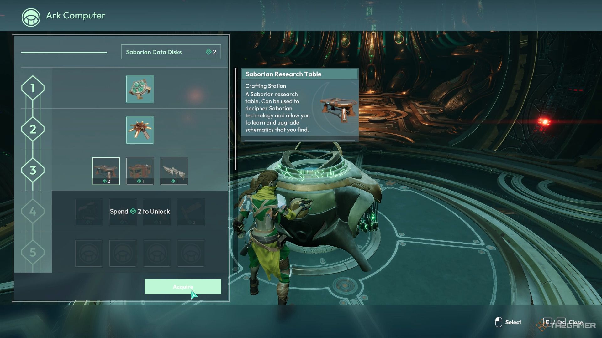 Researching data disks and recipes in Lost Skies.