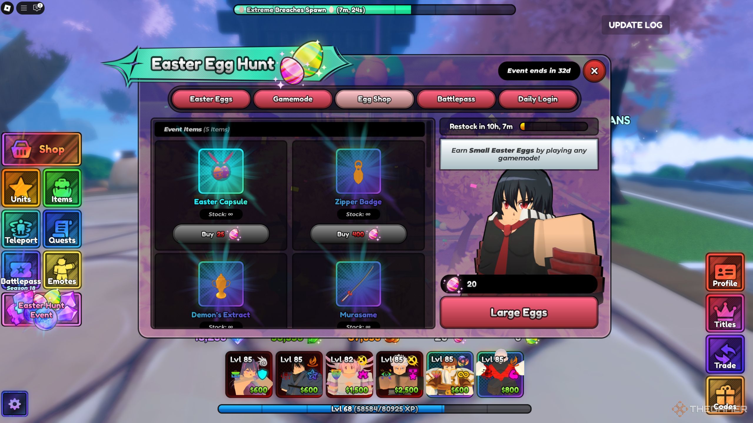 Roblox Anime Last Stand small easter egg shop location.