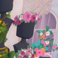 Roblox Dress to Impress - A flower crown in a square image.