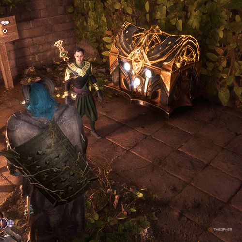 Rook finds a chest that contains an unique item in Dellamorte Estates in Dragon Age: Veilguard.