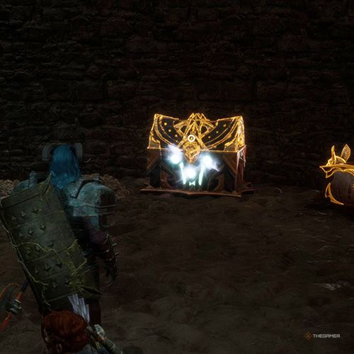 Rook finds a chest that contains an unique item in Lava Caves in Dragon Age: Veilguard.